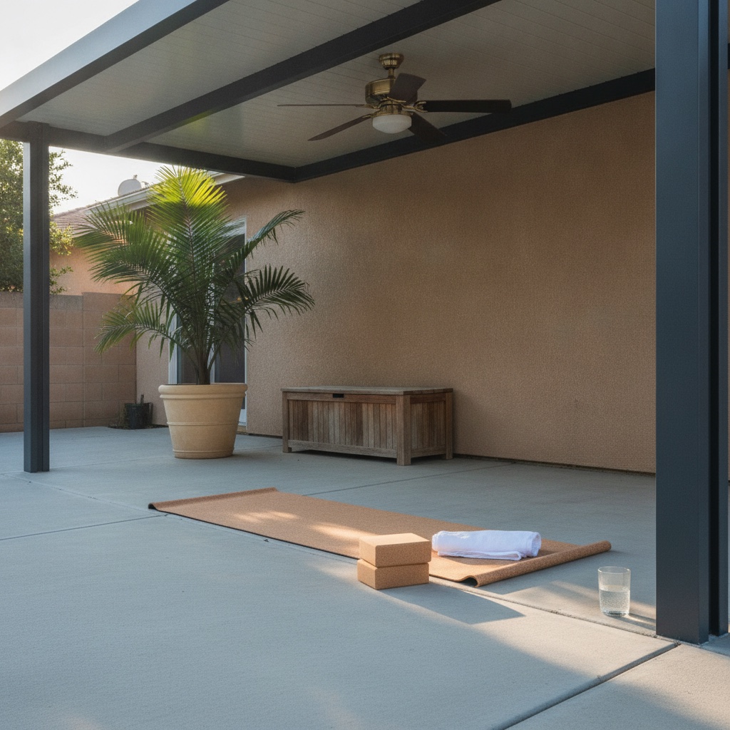 The Covered Yoga Corner That Makes a SoCal Slab a Daily Room featured image